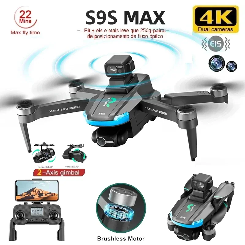 Drone Gimbal - Novo s9s max mini drone 4k