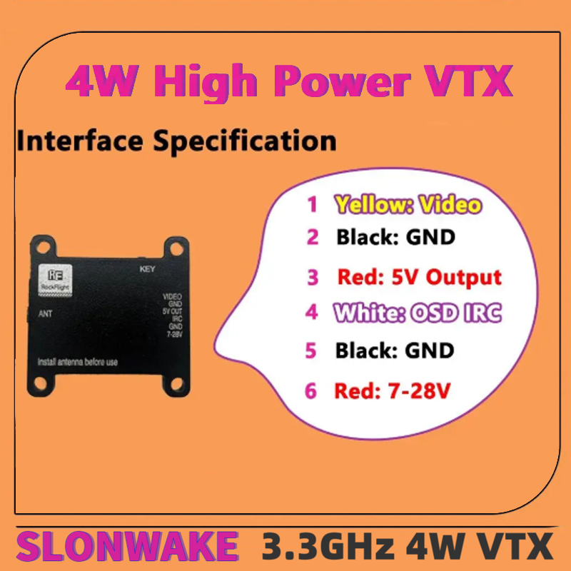 Transmissor de Vídeo VTX SLONW - Drone Receiver avaliação e preço