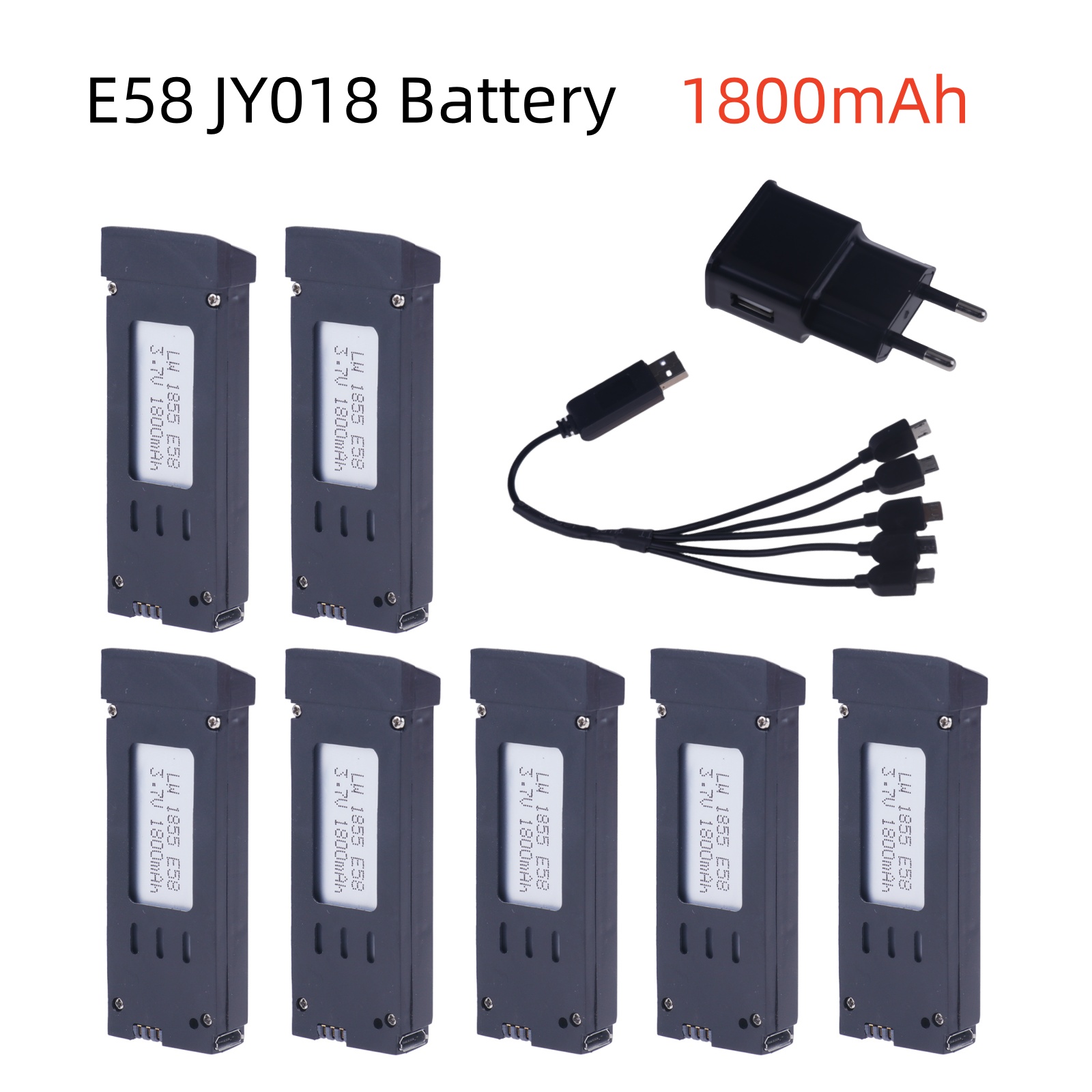 3.7v 1800mah rc drone bateria  - Eachine Drone E58 avaliação e preço
